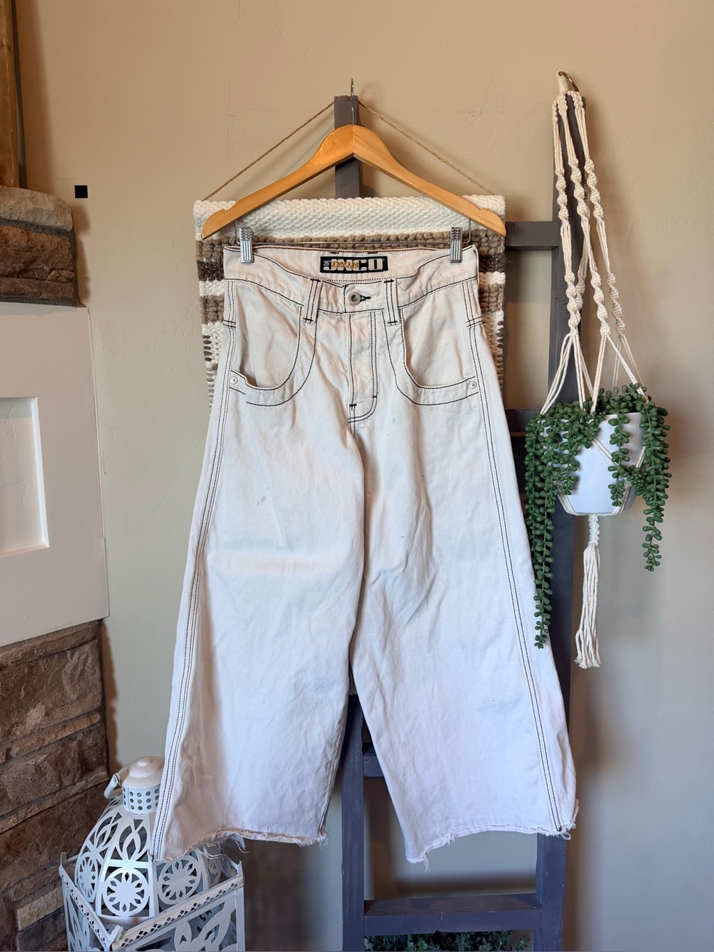 JNCO Jeans 101 Twin Cannon 26” White Read Description Y2K Skater
